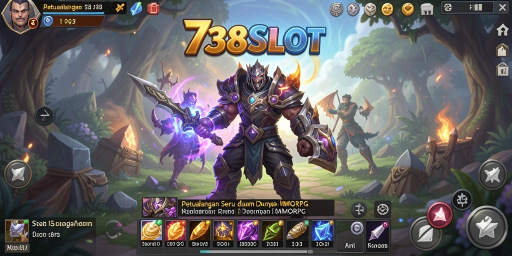 Tangkapan layar dari gameplay seru 738SLOT di dunia MMORPG.