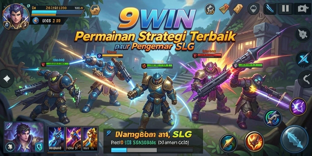 Tangkapan layar menunjukkan aksi intens dalam permainan strategi 9WIN.