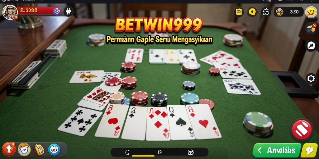 Tampilan gameplay Gaple yang menarik dan interaktif di BETWIN999.