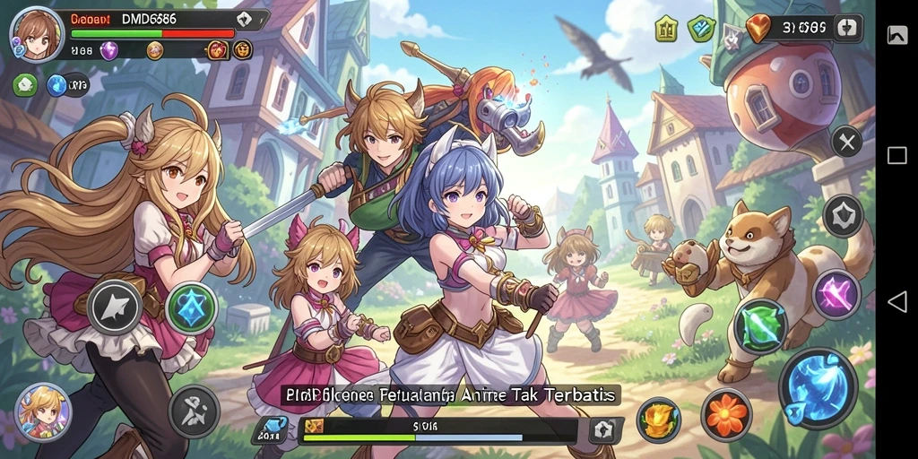 Screenshot dari gameplay DMD686 yang seru dan penuh warna.