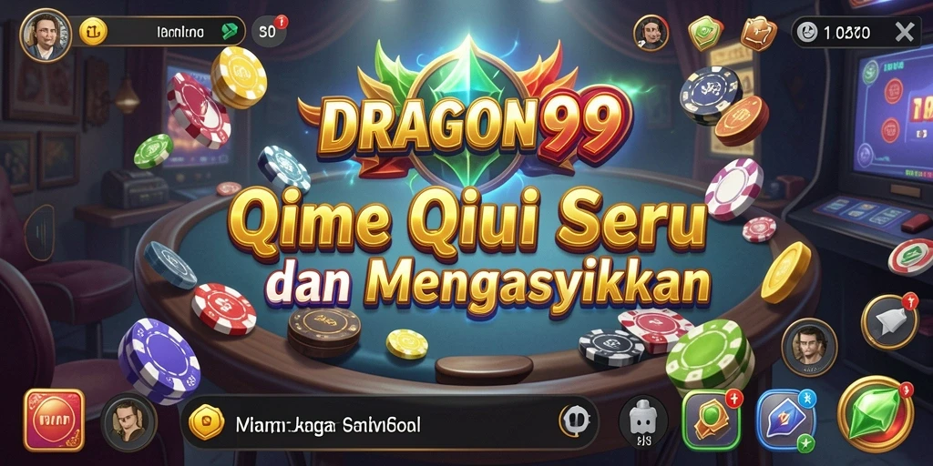 Tampilan gameplay seru QiuQiu di DRAGON99.