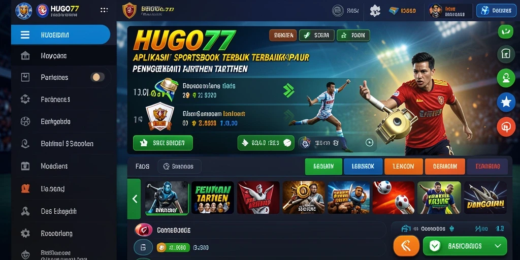 Tampilan gameplay HUGO77 pada aplikasi Sportsbook.