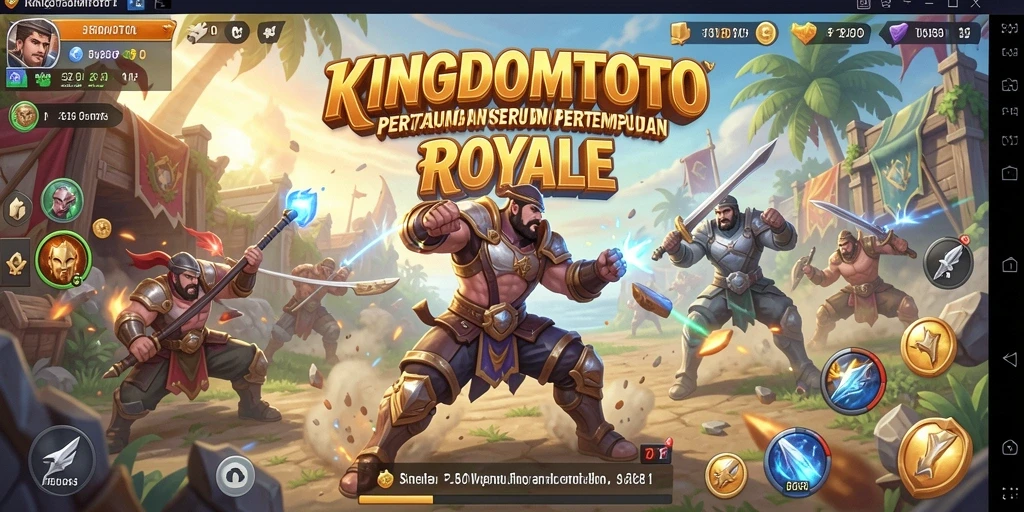 Tampilan gameplay memukau dari KINGDOMTOTO dalam aksi Battle Royale.