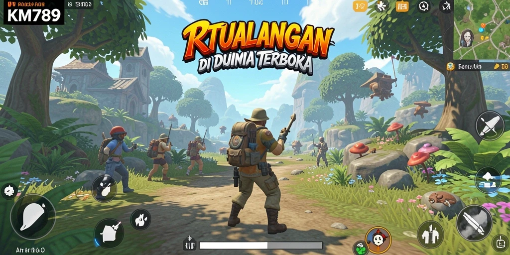 Screenshot menunjukkan gameplay petualangan seru di dunia terbuka.