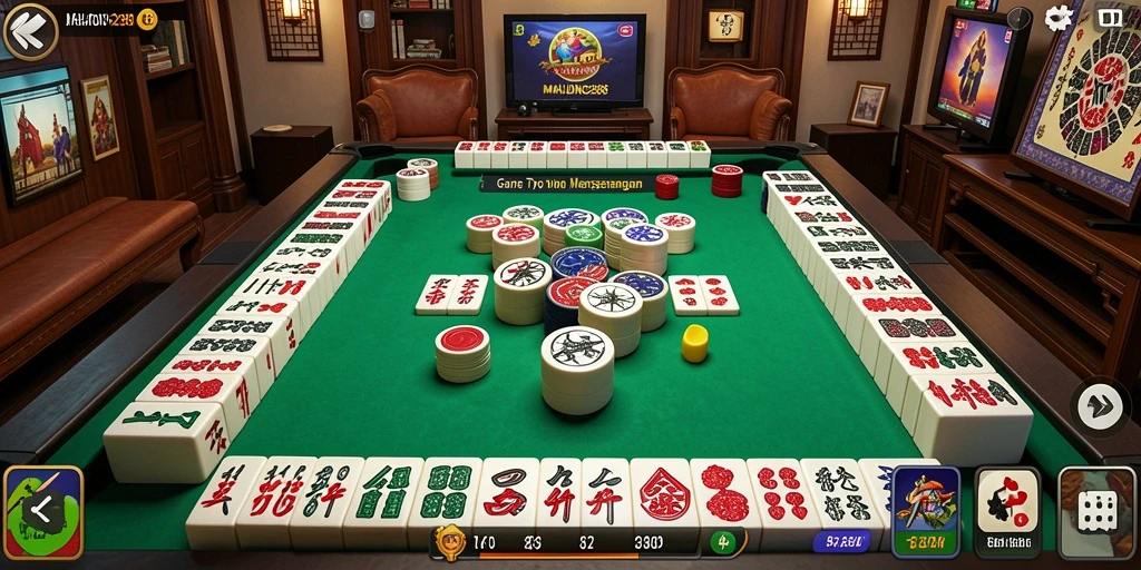 Tangkapan layar gameplay MAHJONG288 menampilkan keseruan membangun kerajaan bisnis.