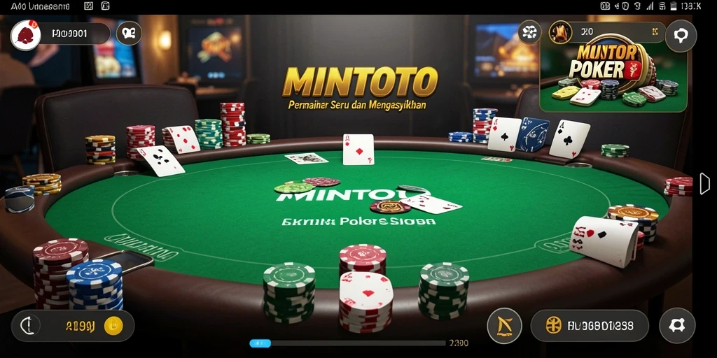 Screenshot gameplay Poker MINTOTO yang menampilkan suasana kompetitif.