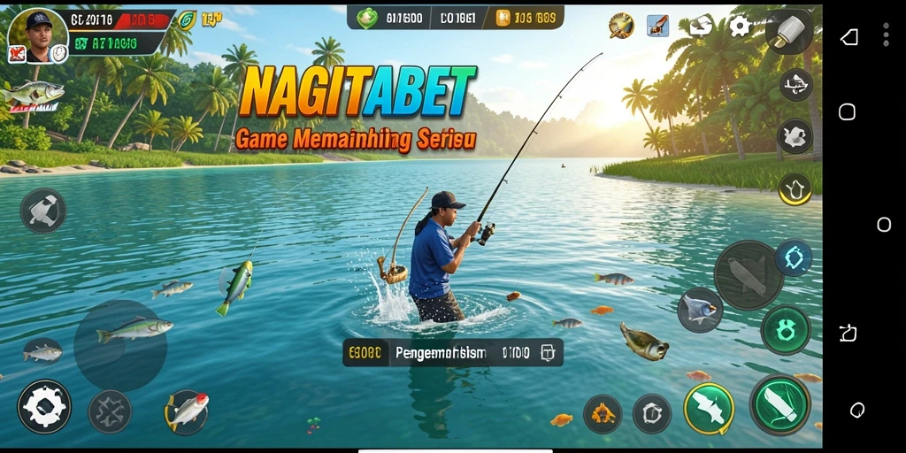 Gameplay NAGITABET menampilkan momen memancing yang mendebarkan dan menarik.
