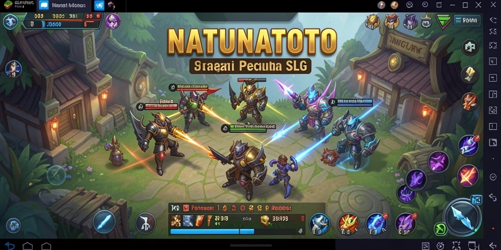 Tampilan gameplay dengan pertempuran strategis yang seru.