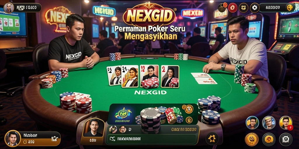 Tampilan menarik dari gameplay NEXGID yang penuh aksi poker.