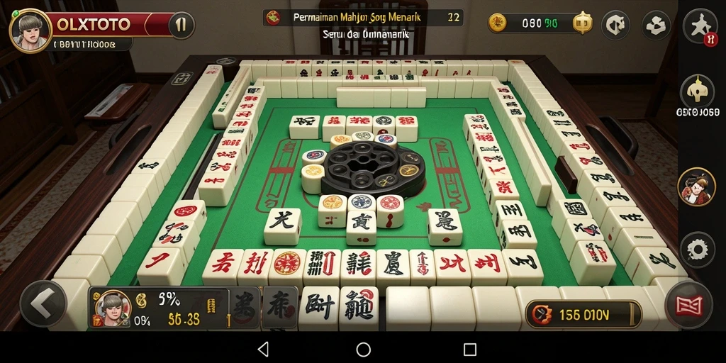Tampilan gameplay OLXTOTO yang menampilkan keasyikan permainan Mahjong.