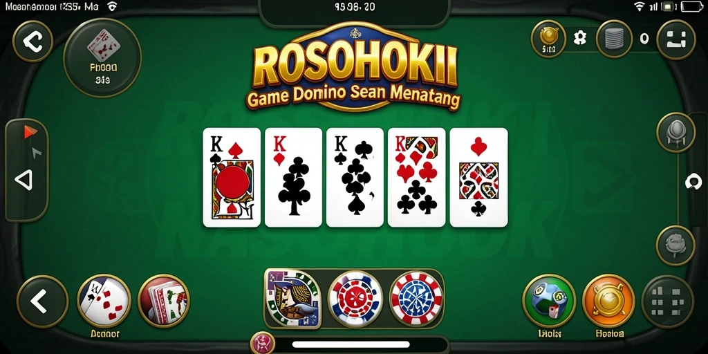 Skrinsut gameplay ROSOHOKI dengan momen seru permainan domino.