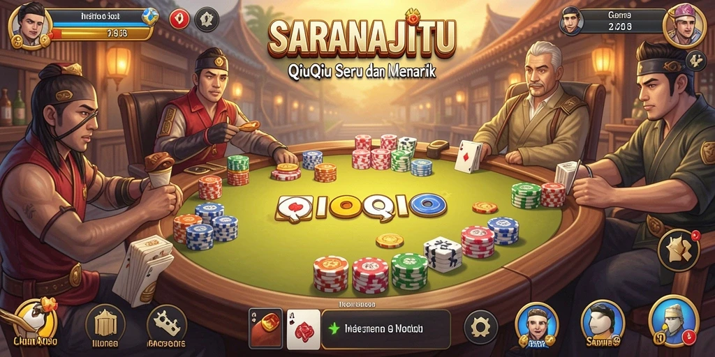 Tampilan gameplay QiuQiu yang seru dan menghibur.