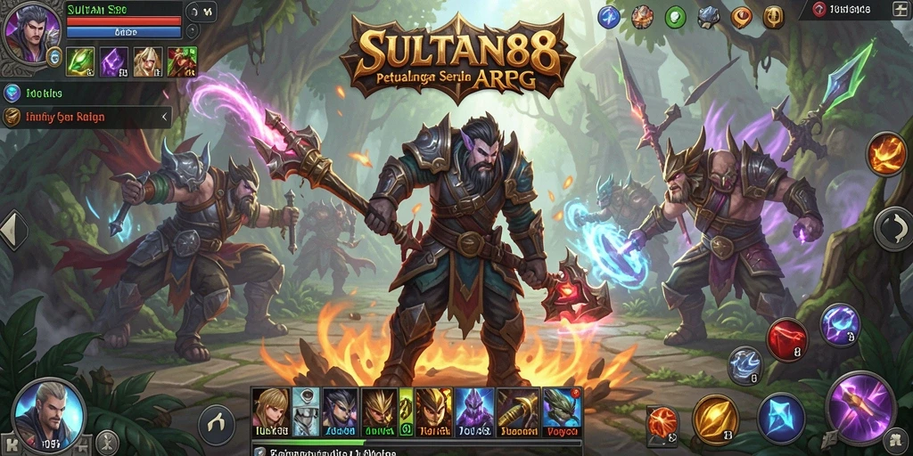 Screenshot menunjukkan aksi mendebarkan dalam SULTAN88 ARPG.