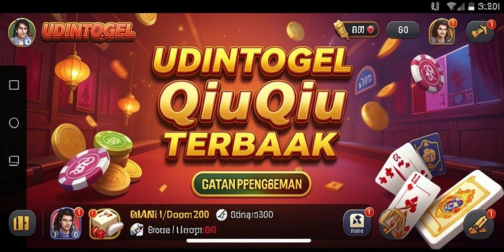 Screenshot gameplay UDINTOGEL menampilkan serunya bermain QiuQiu.