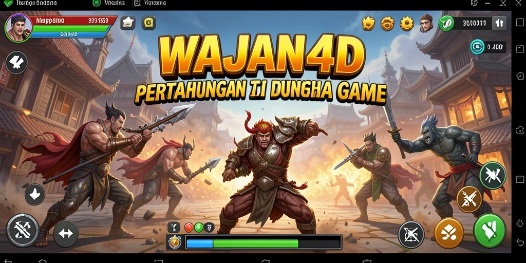 Screenshot gameplay WAJAN4D yang menampilkan aksi pertarungan.